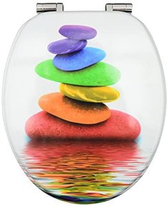 WC-Sitz COLORFUL STONES - MDF, mit Absenkautomatik