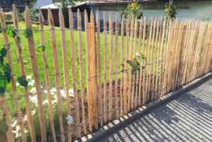 Staketenzaun Kastanie - Lattenabstand 8 cm