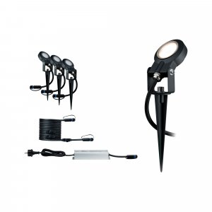 Plug & Shine Basisset Erdspieß STING IP67 3000K 3x6W