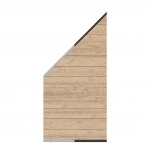 WPC CLASSIC - Sand - Zaun-Anschluss-Set 91x184 auf 94 cm