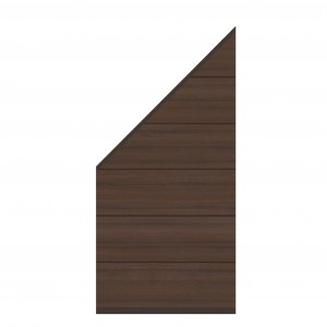 WPC PLATINUM XL - Teak-Braun - Zaun-Anschluss-Set 91x184 auf 94 cm