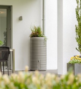 GARANTIA Nordic 2 in 1 Regenspeicher 300 l - mit Pflanzschale - verschiedene Farben