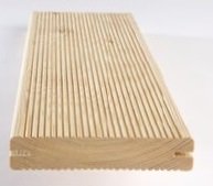 BWS Terrassenbelag Kanadische Lärche - 2,7 x 14,0 cm - 2-Steg Riffelung