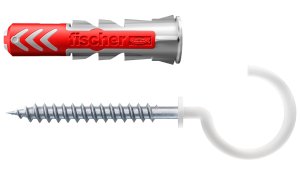fischer DuoPower 6x30 RH N - mit Rundhaken, nylonbeschichtet - 6 Stück