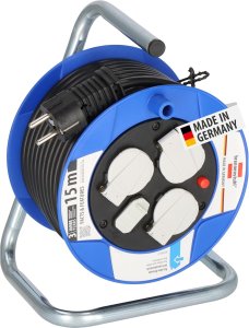 Kabeltrommel GARANT Kompakt 3-fach mit USB - 15m