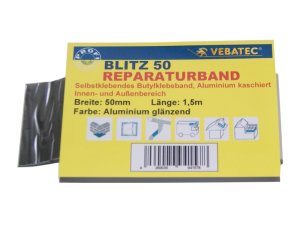 Vebatec BLITZ REPARATURBAND - Butylband - Alu glänzend