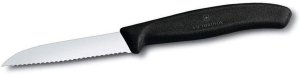 Swiss Classic Gemüsemesser - mit Wellenschliff - schwarz