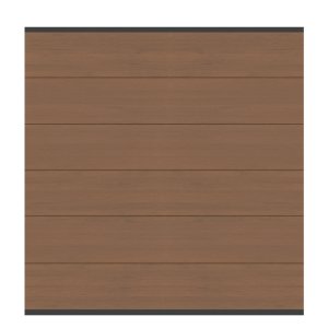 WPC XL - Mandel - Zaunfeld-Set 178x184 cm